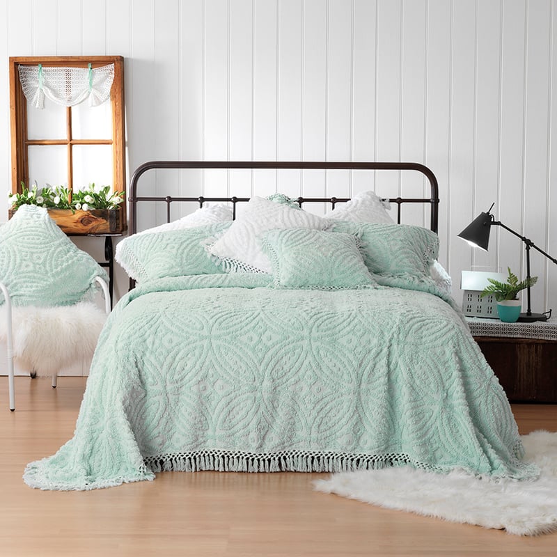 Kalia Bedspread Set Soft Blue