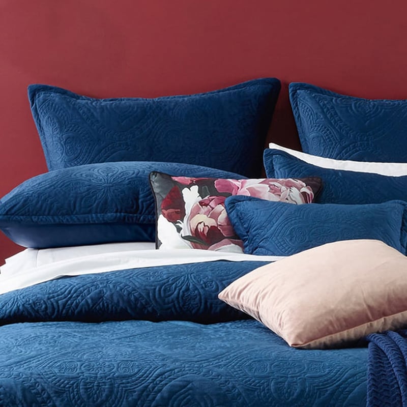 Dynasty Coverlet Set Navy Blue