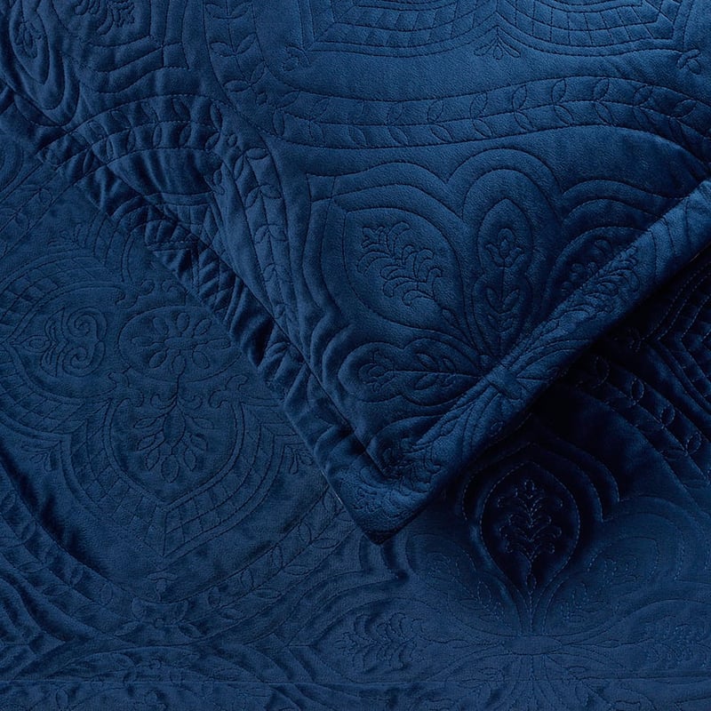 Dynasty Coverlet Set Navy Blue
