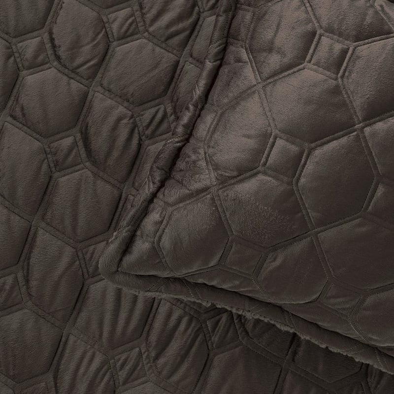 Yaxley Coverlet Set Euro P/Case Charcoal Each