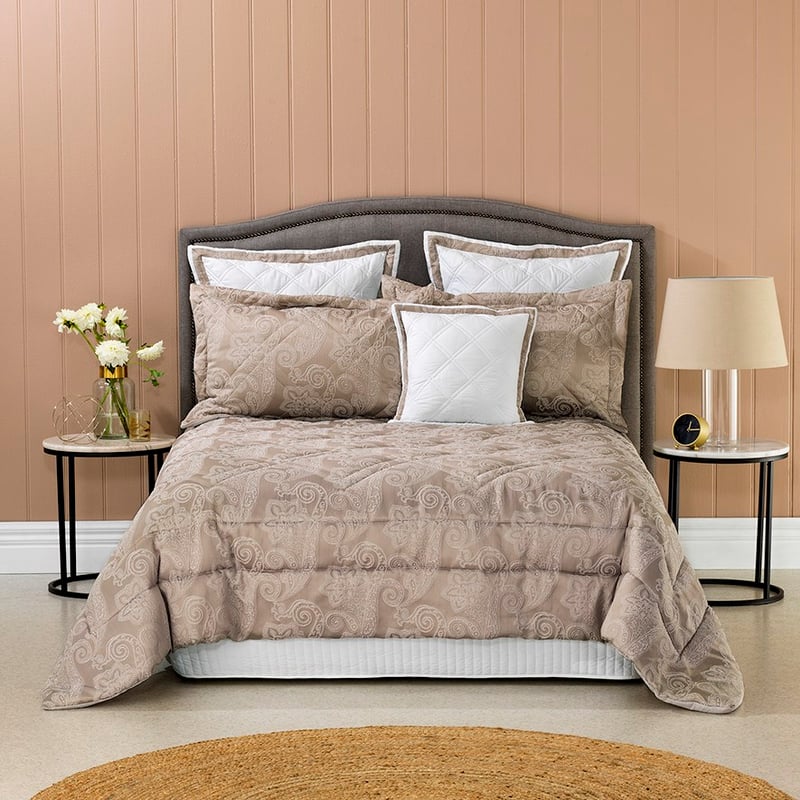 Dresden Taupe Comforter Set + Accessories