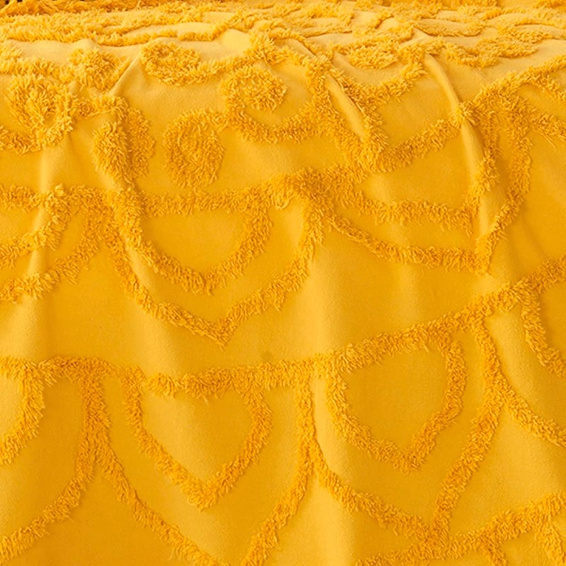 Santorini Bedspread Set Euro P/Case Mustard Each