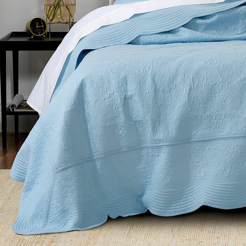 Hampton Bedspread Set Euro P/Case Provincial Blue Each