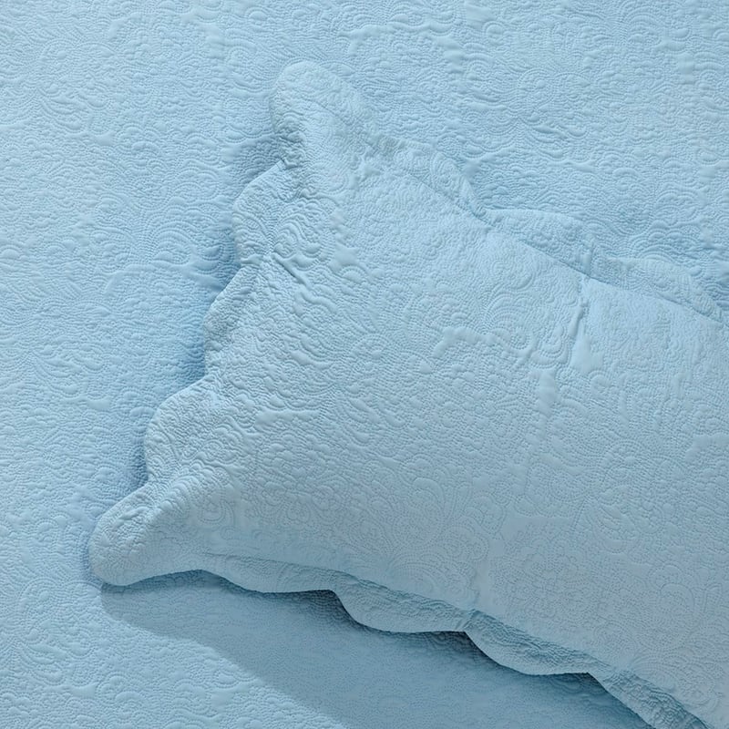 Hampton Bedspread Set Euro P/Case Provincial Blue Each