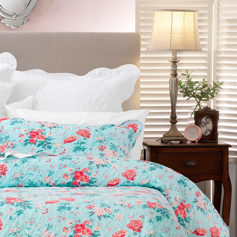 Serenity Bedspread Set SB Duck Egg Bedspread Set