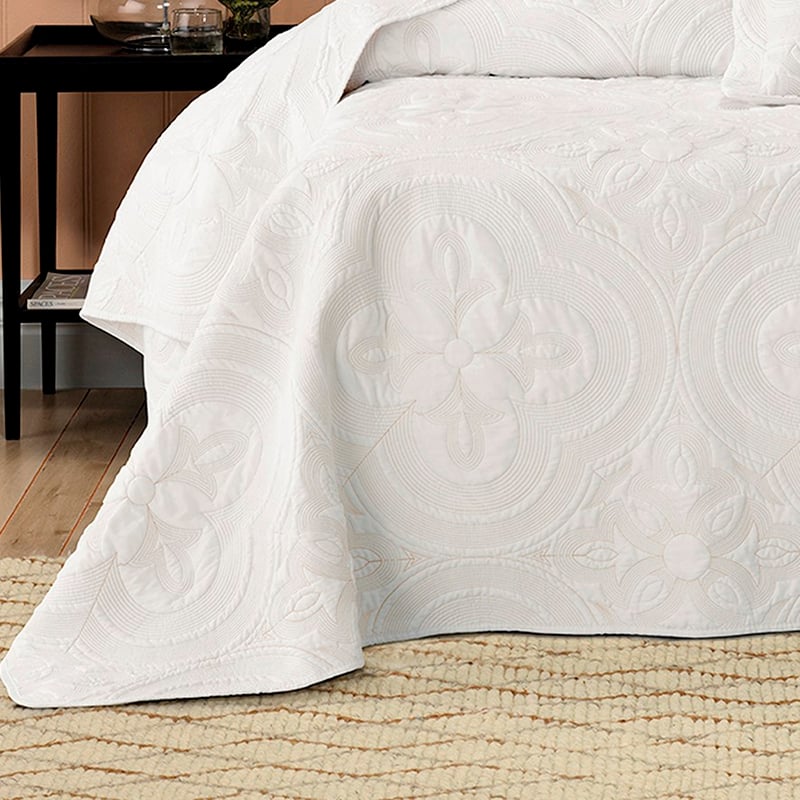 Edna Bedspread Set Euro P/Case Ivory Each