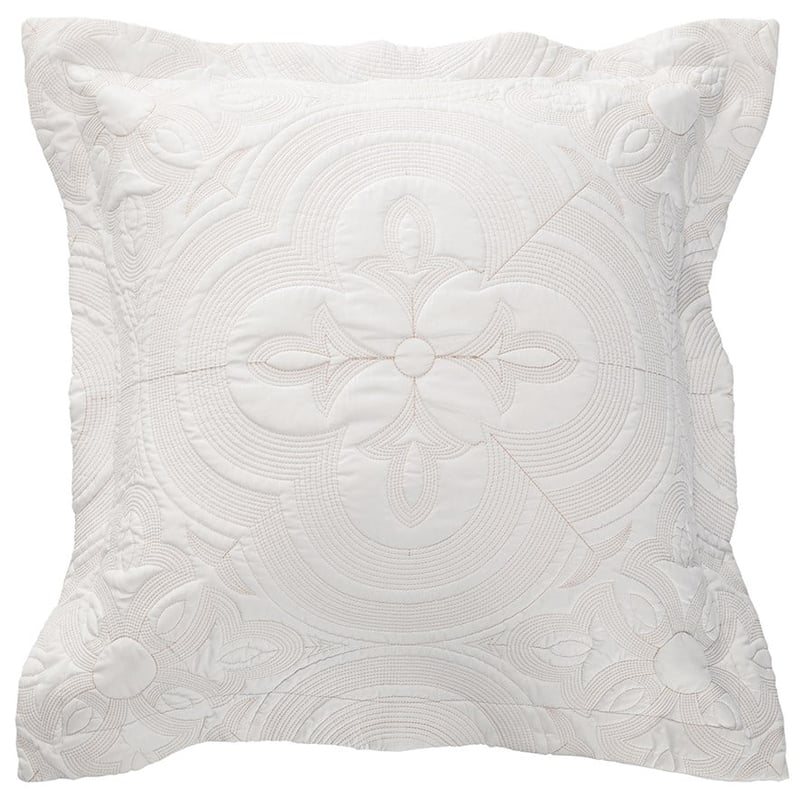 Edna Bedspread Set Euro P/Case Ivory Each