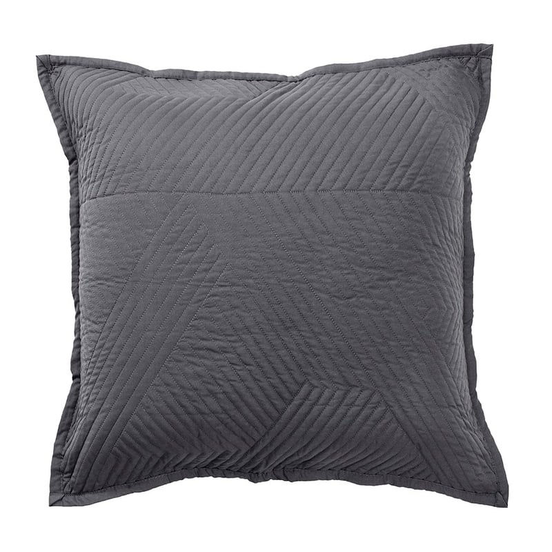 Kingsley Coverlet Set Euro P/Case Coal Each