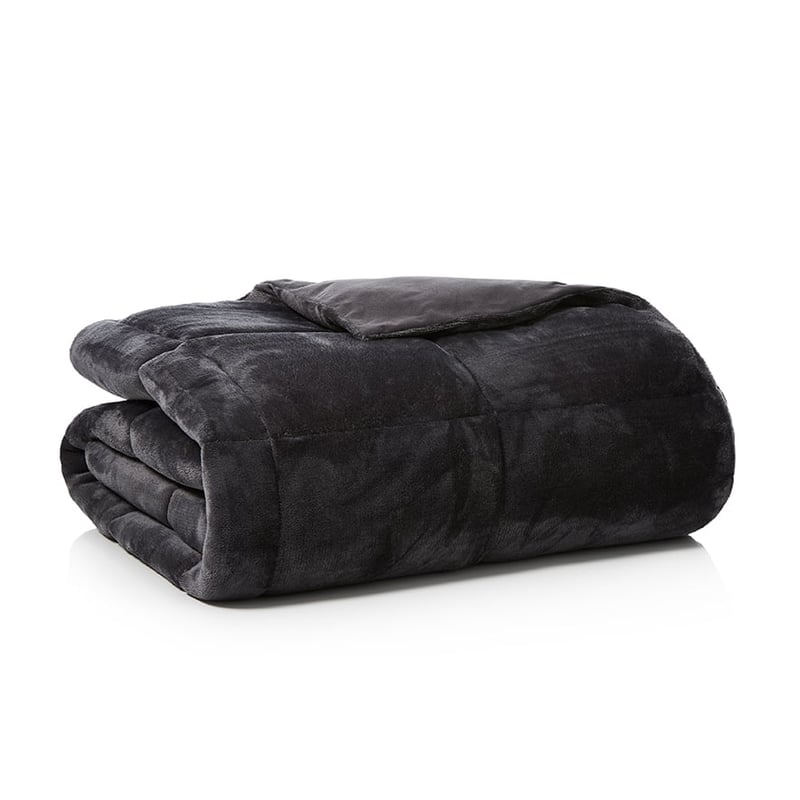 Plush Coal Quilted Blanket