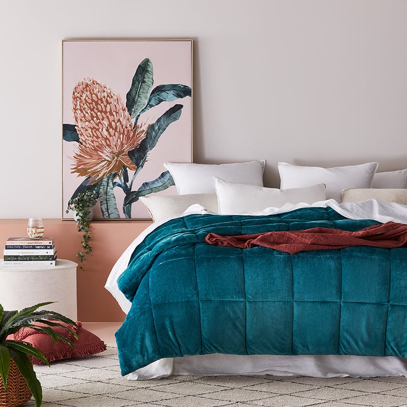 Plush Jade Quilted Blanket