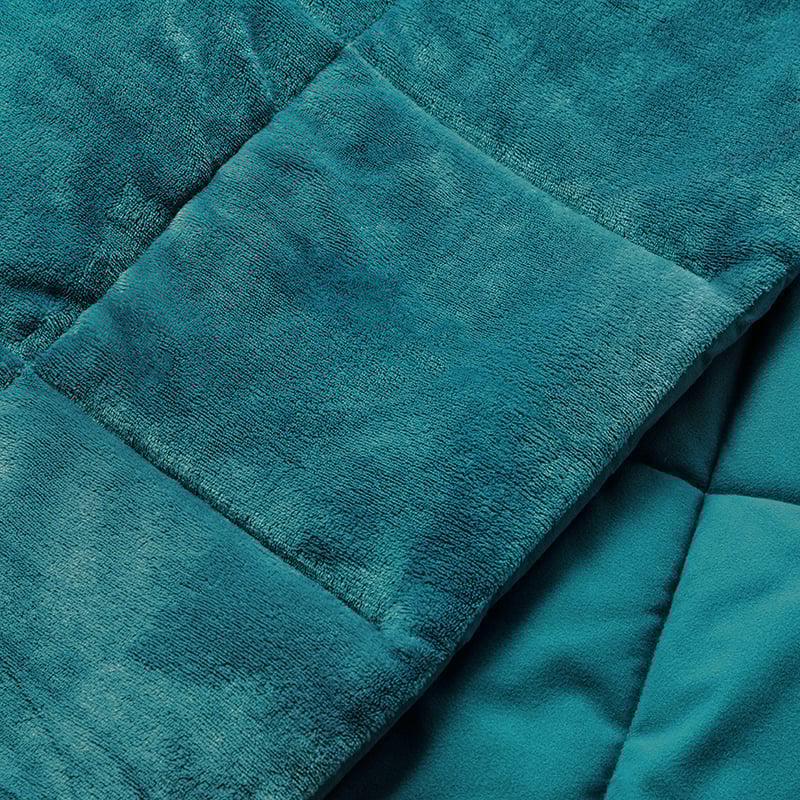 Plush Jade Quilted Blanket