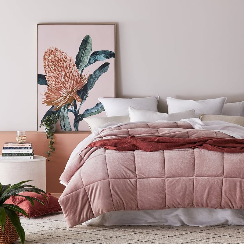 Plush Rose Quilted Blanket