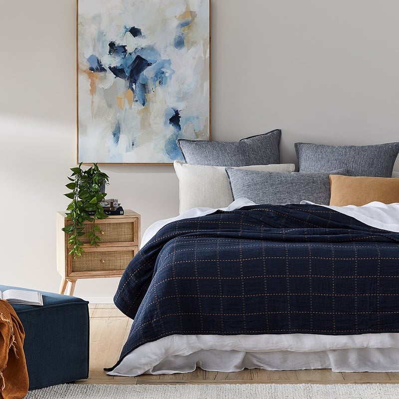 Juno Navy Blanket