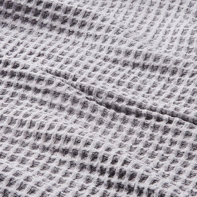 European Collection Turkish Cotton Grey Marle Waffle Blanket
