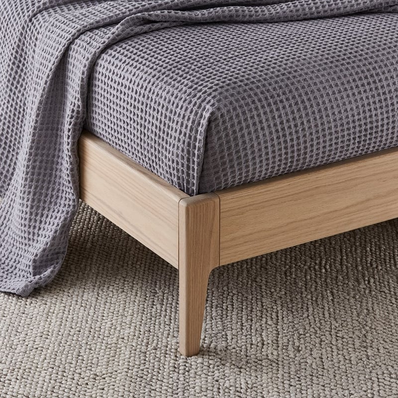 European Collection Turkish Cotton Grey Marle Waffle Blanket