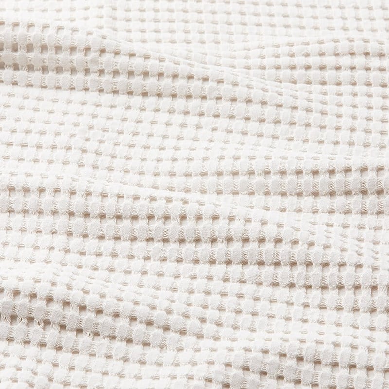 European Collection Turkish Cotton Natural Waffle Blanket