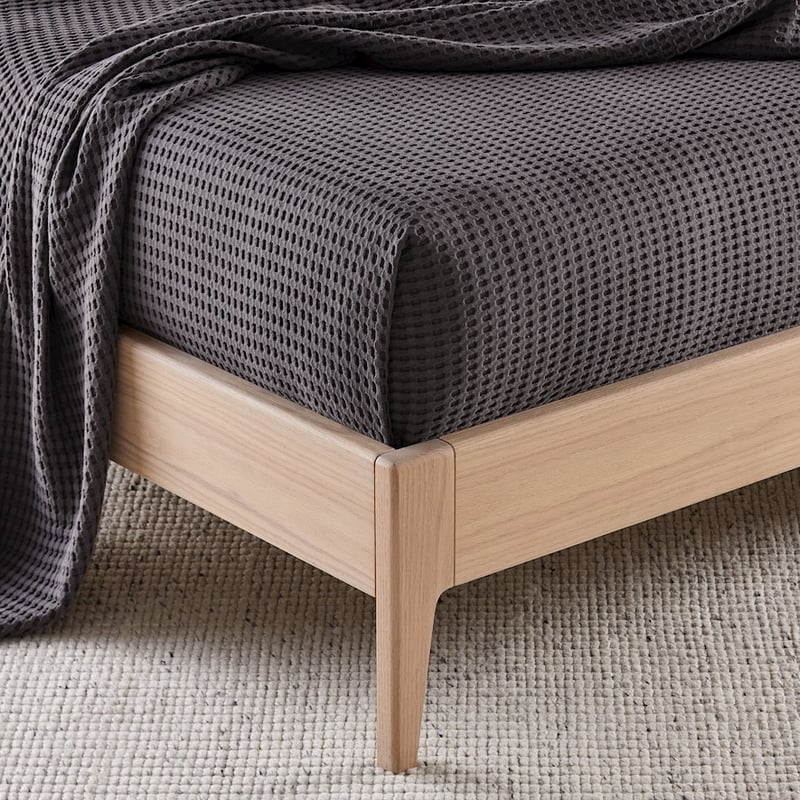 European Collection Turkish Cotton Coal Waffle Blanket 