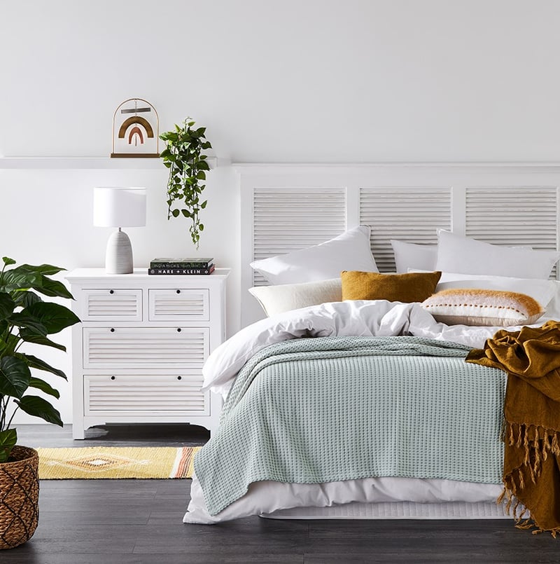 European Collection Turkish Cotton Sky Blue Waffle Blanket