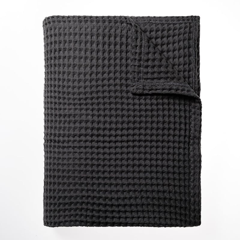 Slate Grey Supersoft Turkish Waffle Blanket