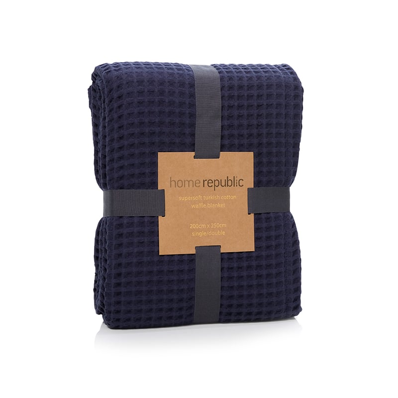 Supersoft Turkish Waffle Blanket Indigo