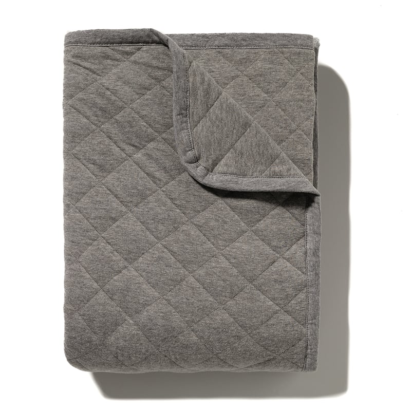 Jersey Quilted Blanket  Grey Marle