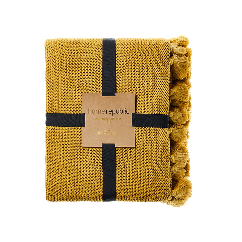 Casablanca Blanket Mustard Queen