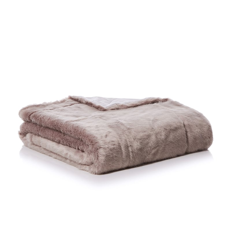 Himalayan Luxury Fur Blanket Dusty Pink