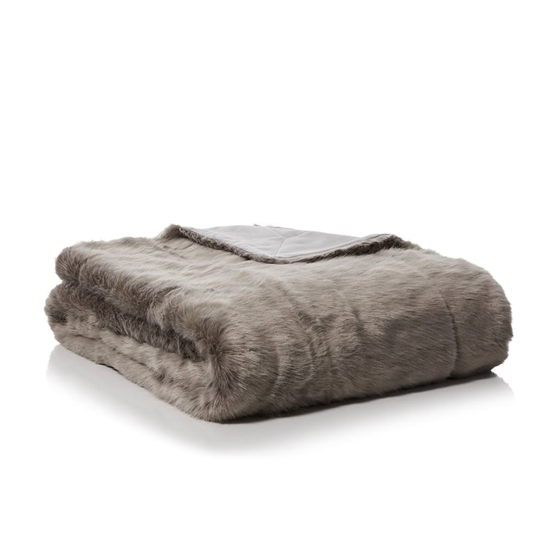 Himalayan Luxury Fur Blanket Zinc