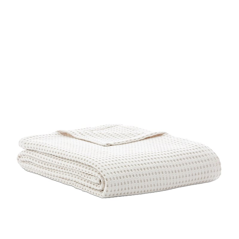European Collection Turkish Cotton Natural Waffle Blanket