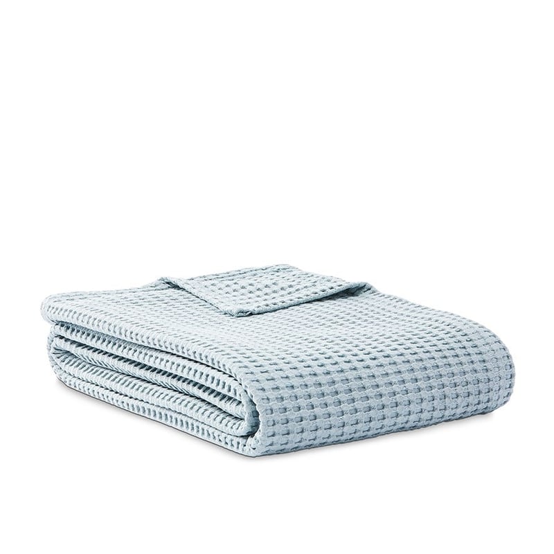 European Collection Turkish Cotton Sage Waffle Blanket