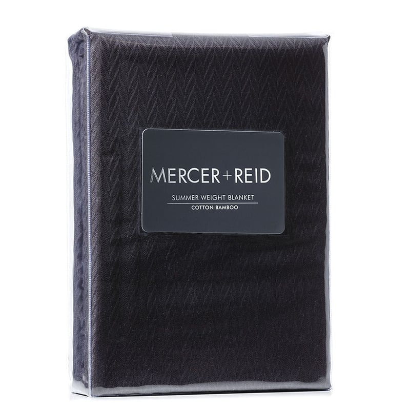 Summer Weight Cotton Bamboo Blanket 230x250cm Granite Q/K