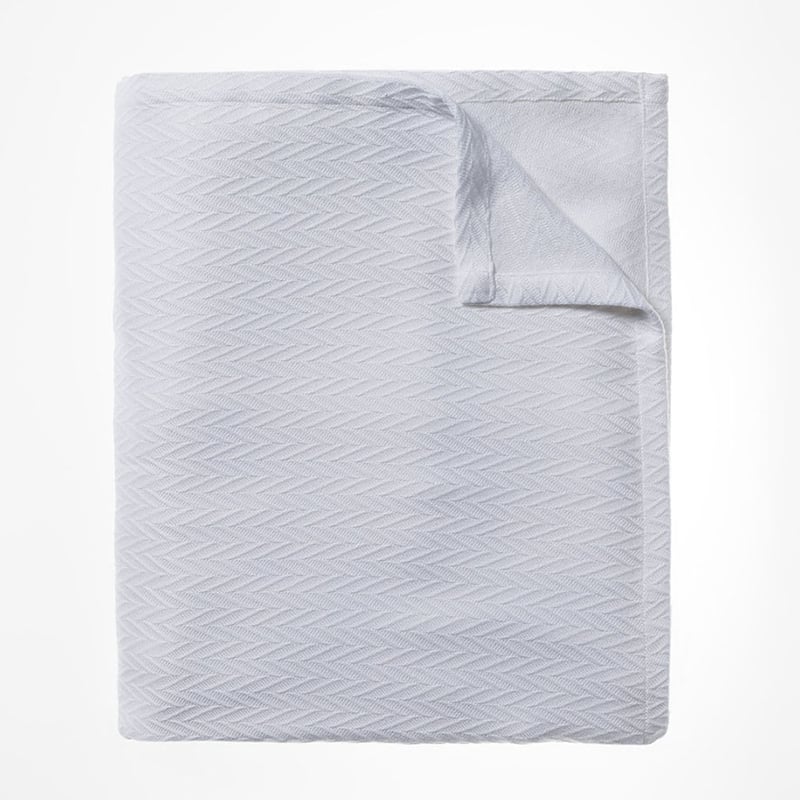 Snow White Summer Weight Cotton Bamboo Blanket