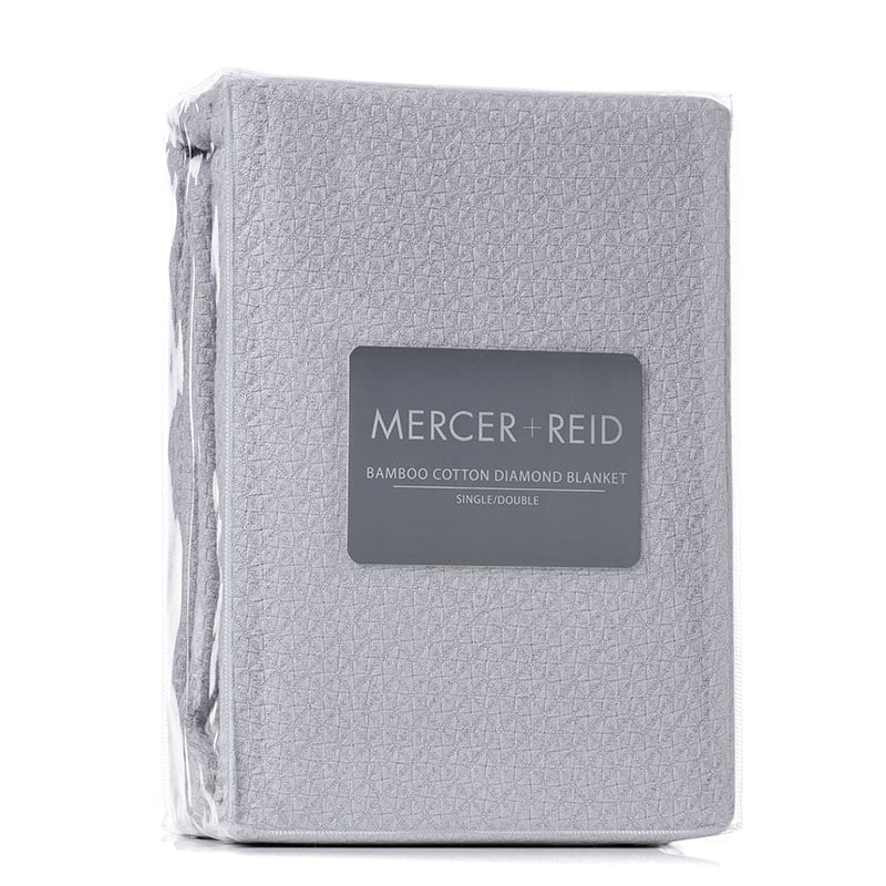 Bamboo Cotton Diamond Blanket Platinum