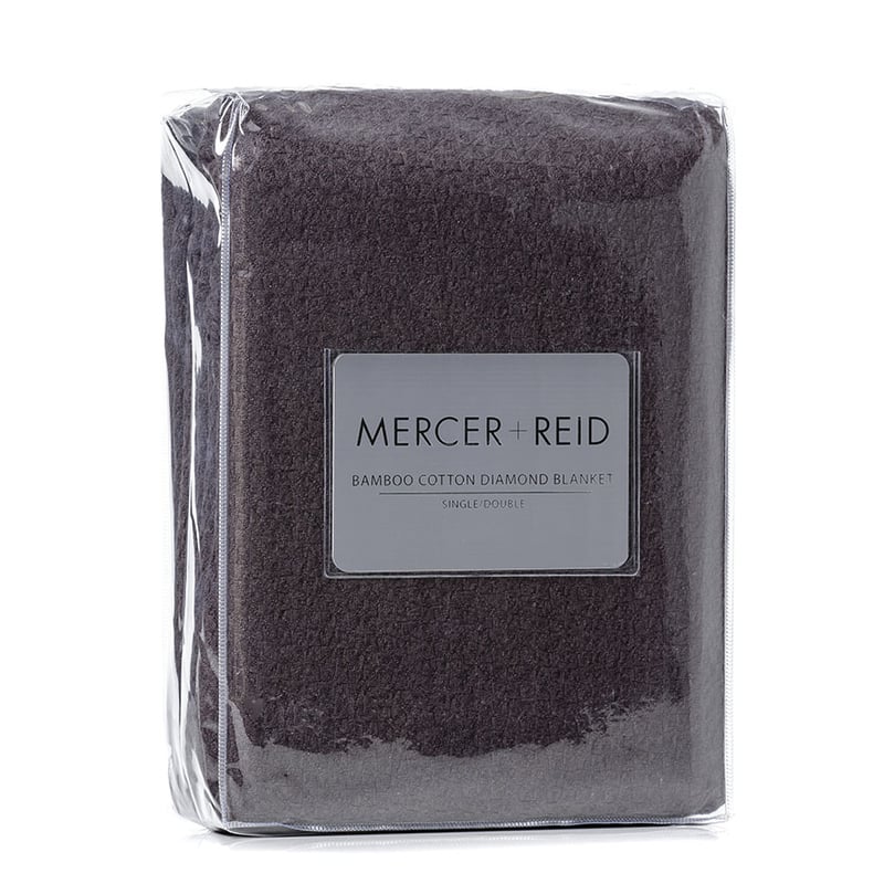 Bamboo Cotton Diamond Blanket Graphite