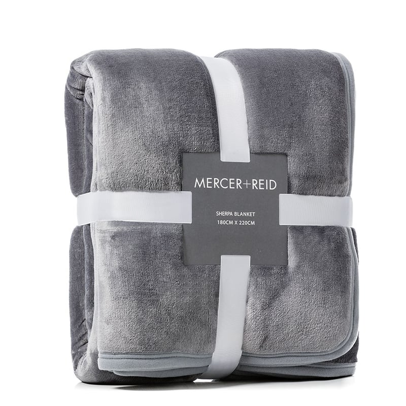 Sherpa Storm Grey Blanket