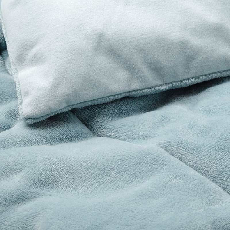 Plush Quilted Blanket Sage 