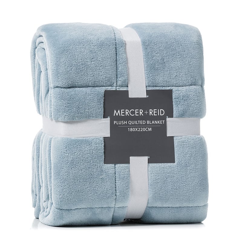 Plush Quilted Blanket Sage 