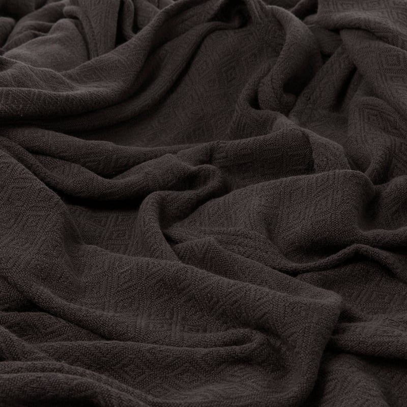 Bamboo Cotton Lattice Blanket Graphite