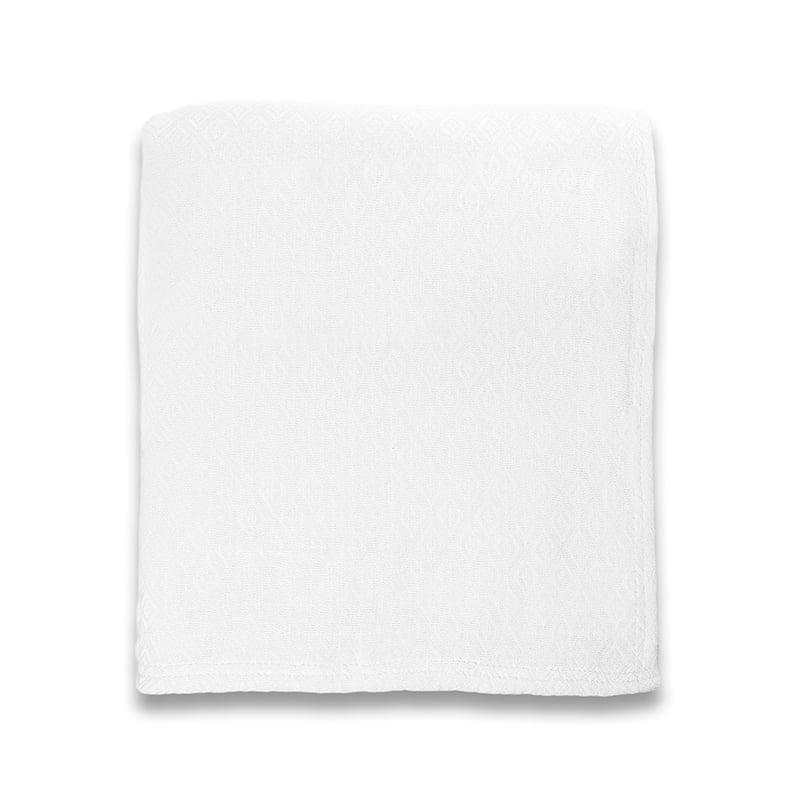 Bamboo Cotton Lattice Blanket Snow