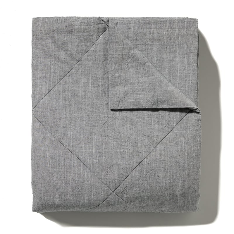 Cotton Quilted Blanket Indigo Marle