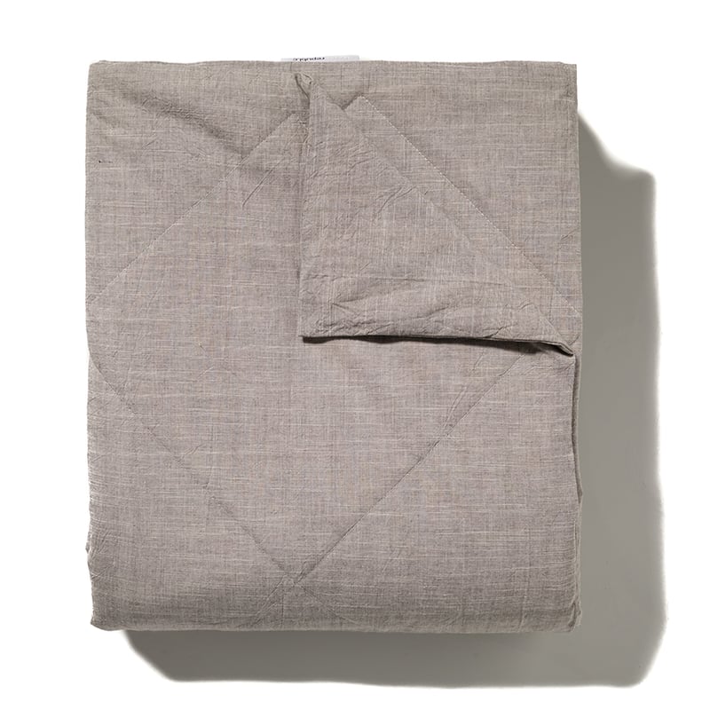 Cotton Quilted Blanket Natural Marle
