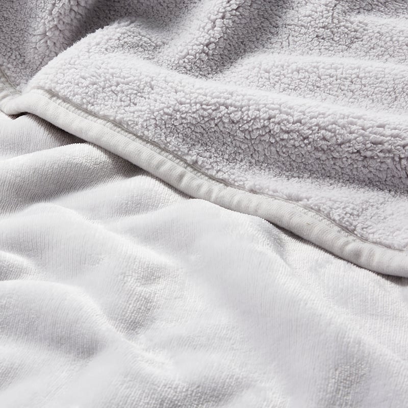 Sherpa Blanket Silver