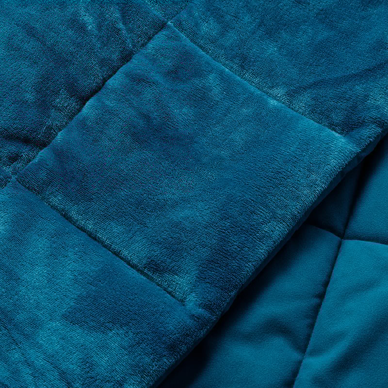 Plush Quilted Blanket Jade