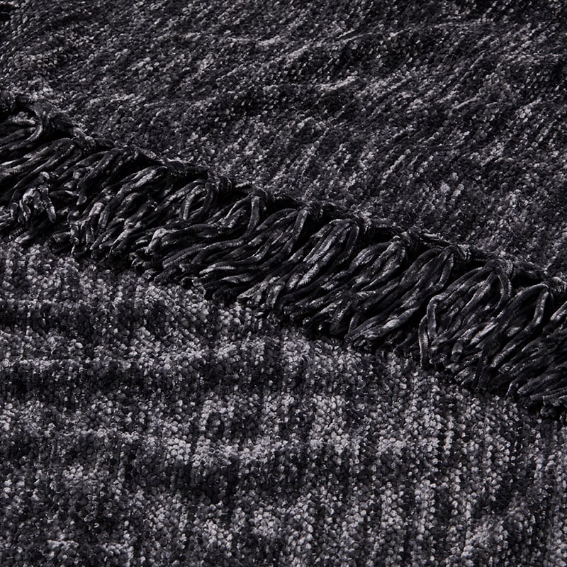 Chenille Coal Blanket