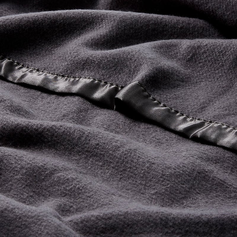 Bamboo Grey Wool Blanket 