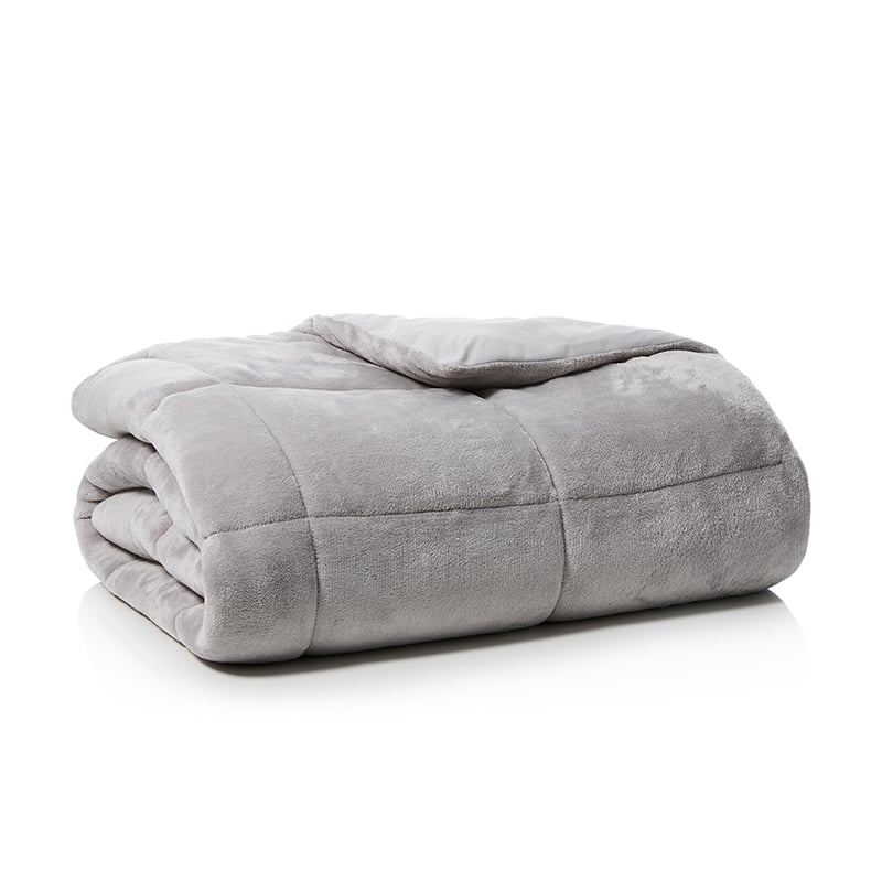 Plush Quilted Blanket Silver