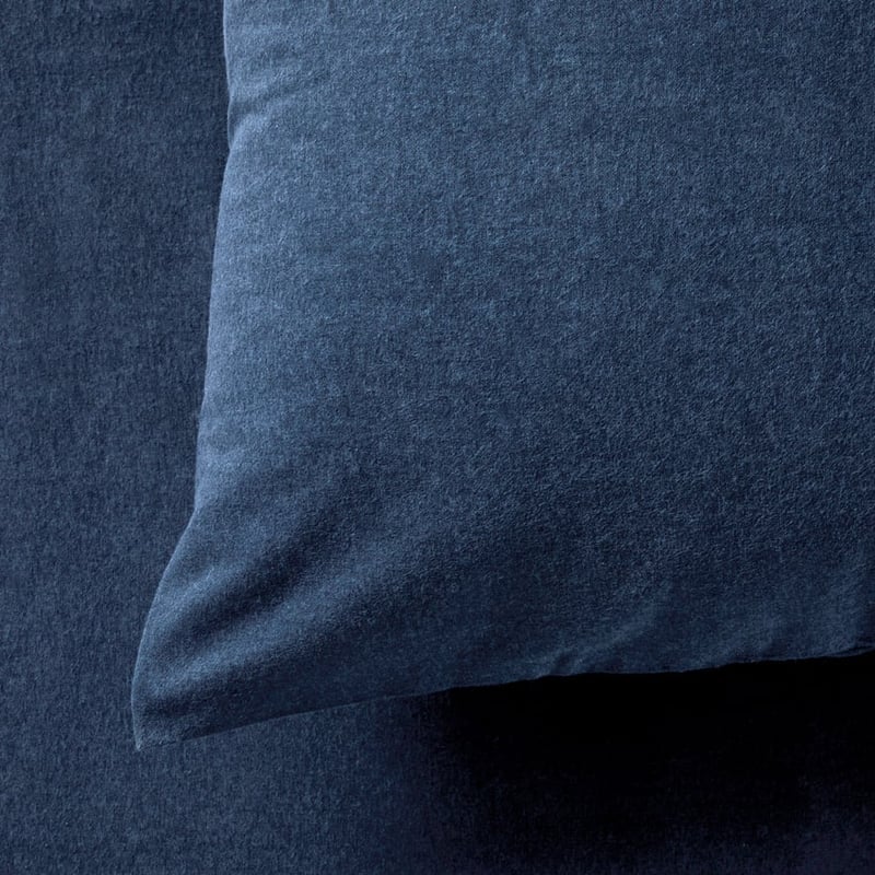 Plain Dyed Navy Flannelette Sheet Set