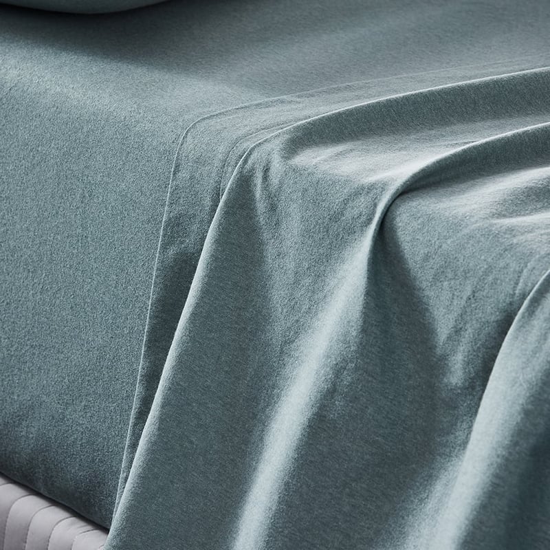 Plain Dyed Sage Flannelette Sheet Set