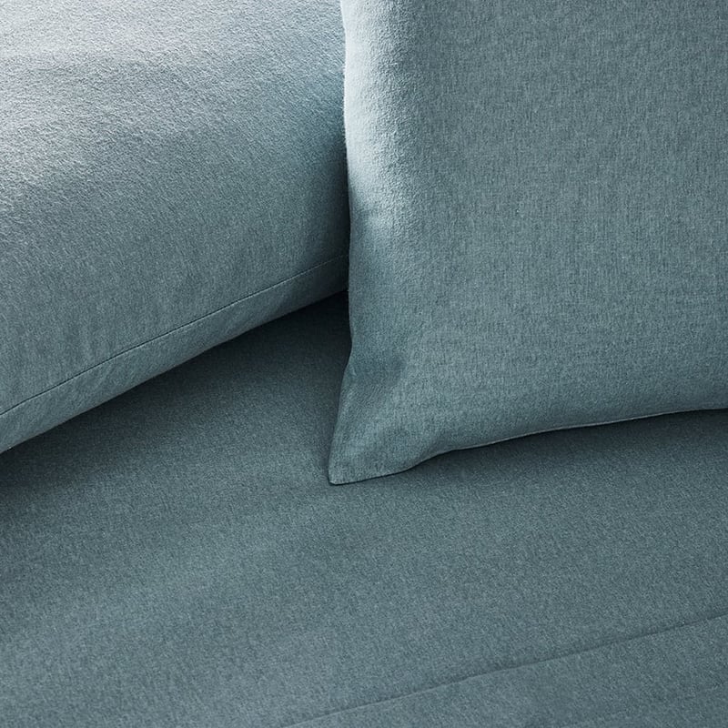 Plain Dyed Sage Flannelette Sheet Set