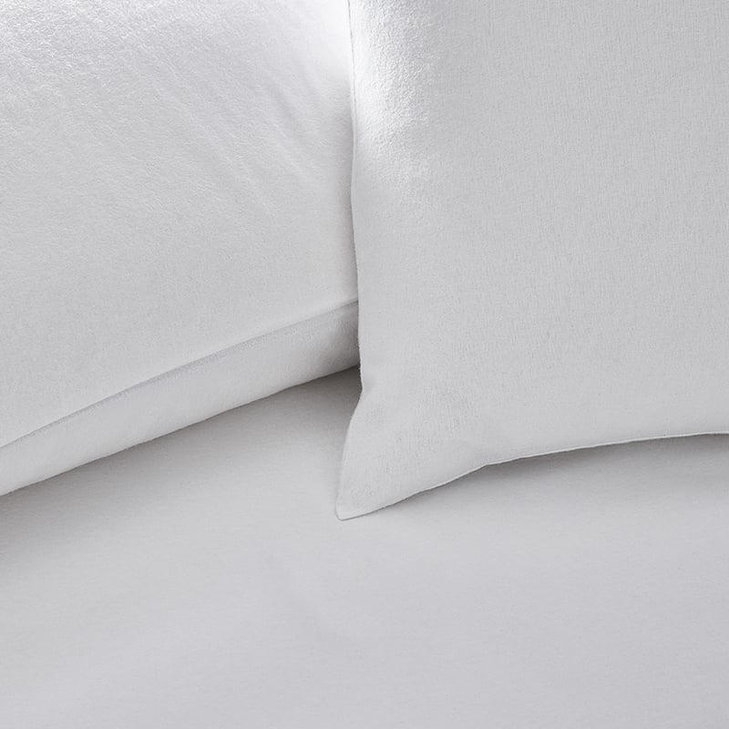Plain Dyed White Flannelette Sheet Set